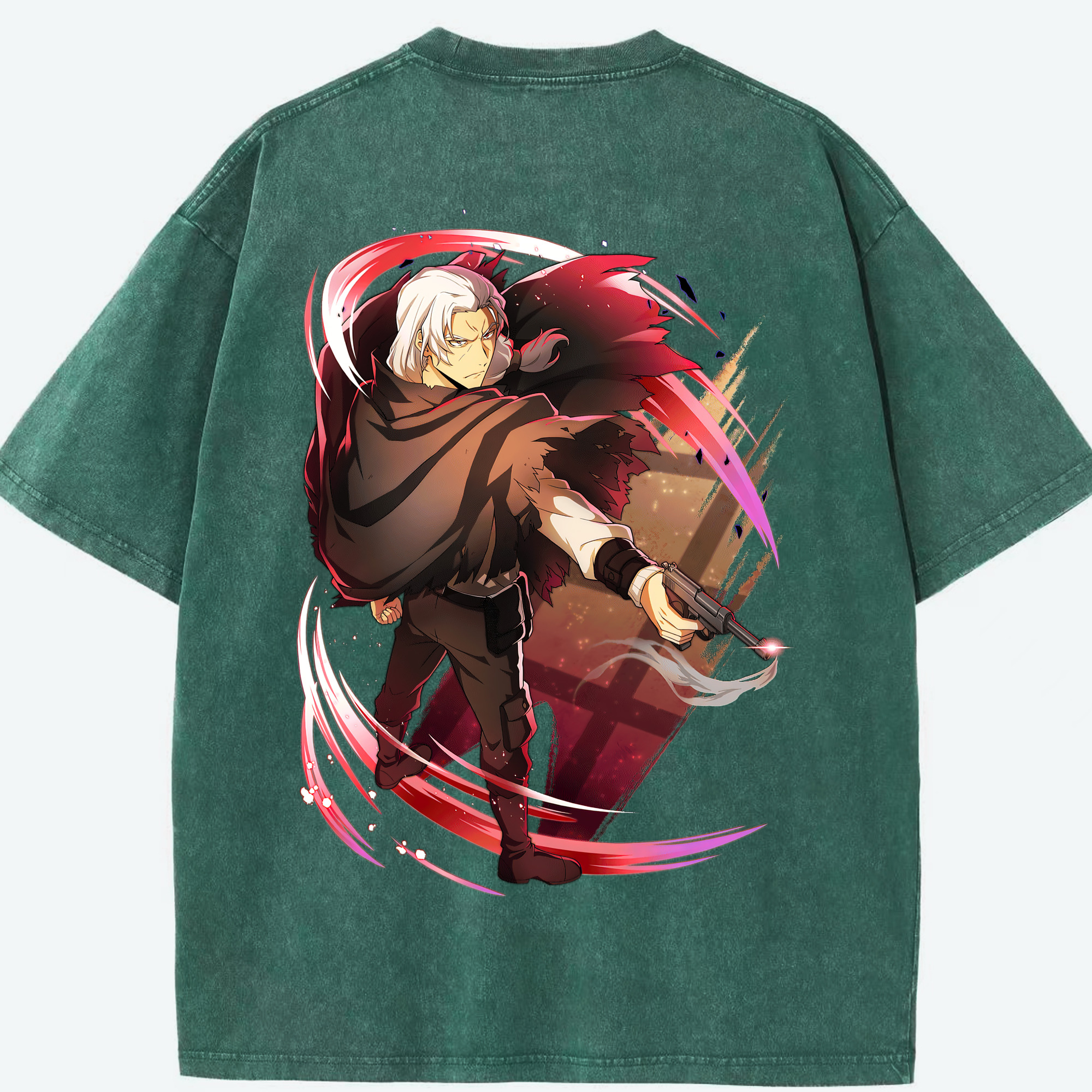 （画像用） 文豪ストレイドッグス Bungo Stray Dogs 綿100% ヴィンテージ風 半袖Tシャツ（背面プリント）